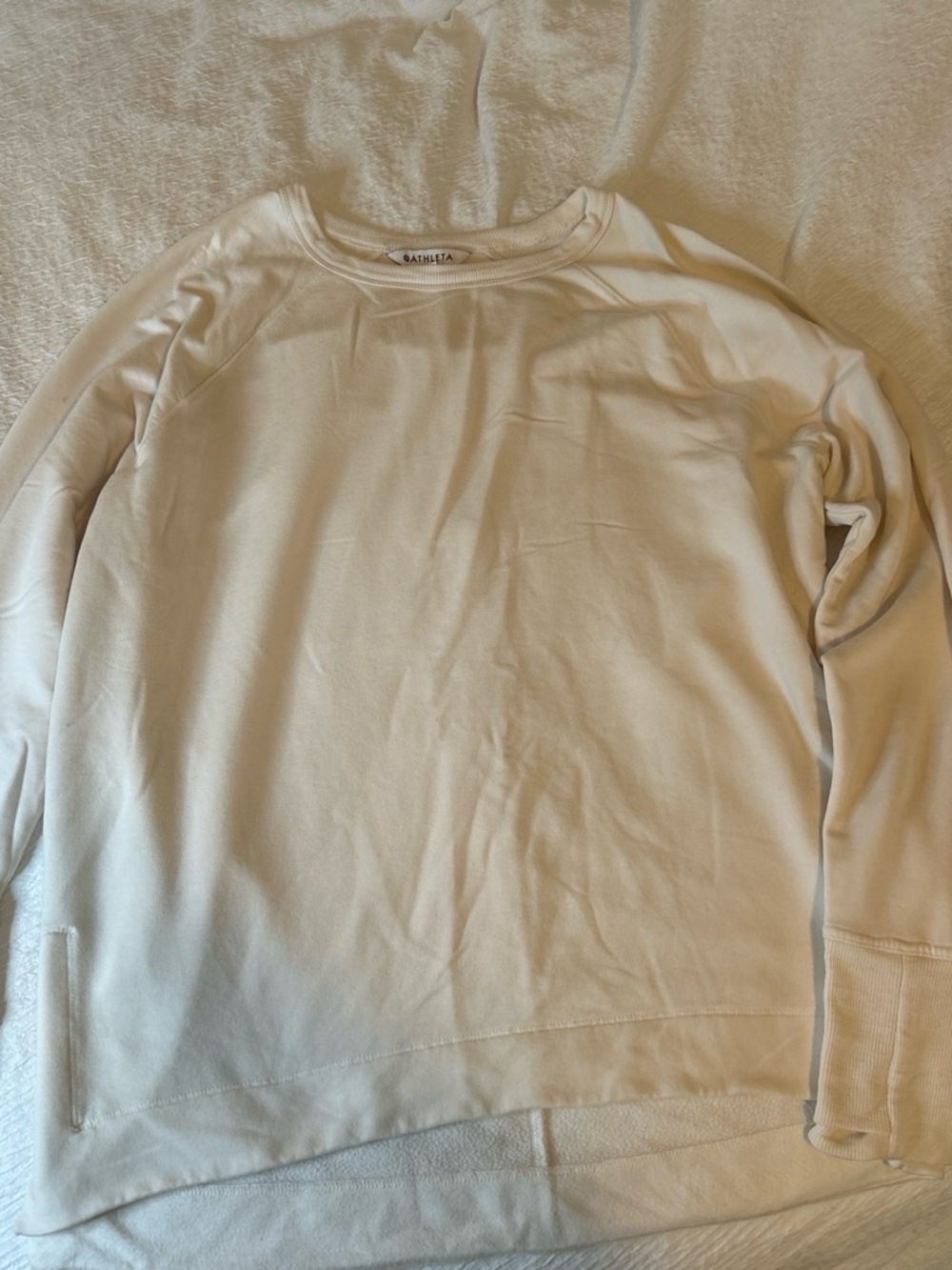 Athleta Women’s Cream Pullover Crewneck Sweatshirt